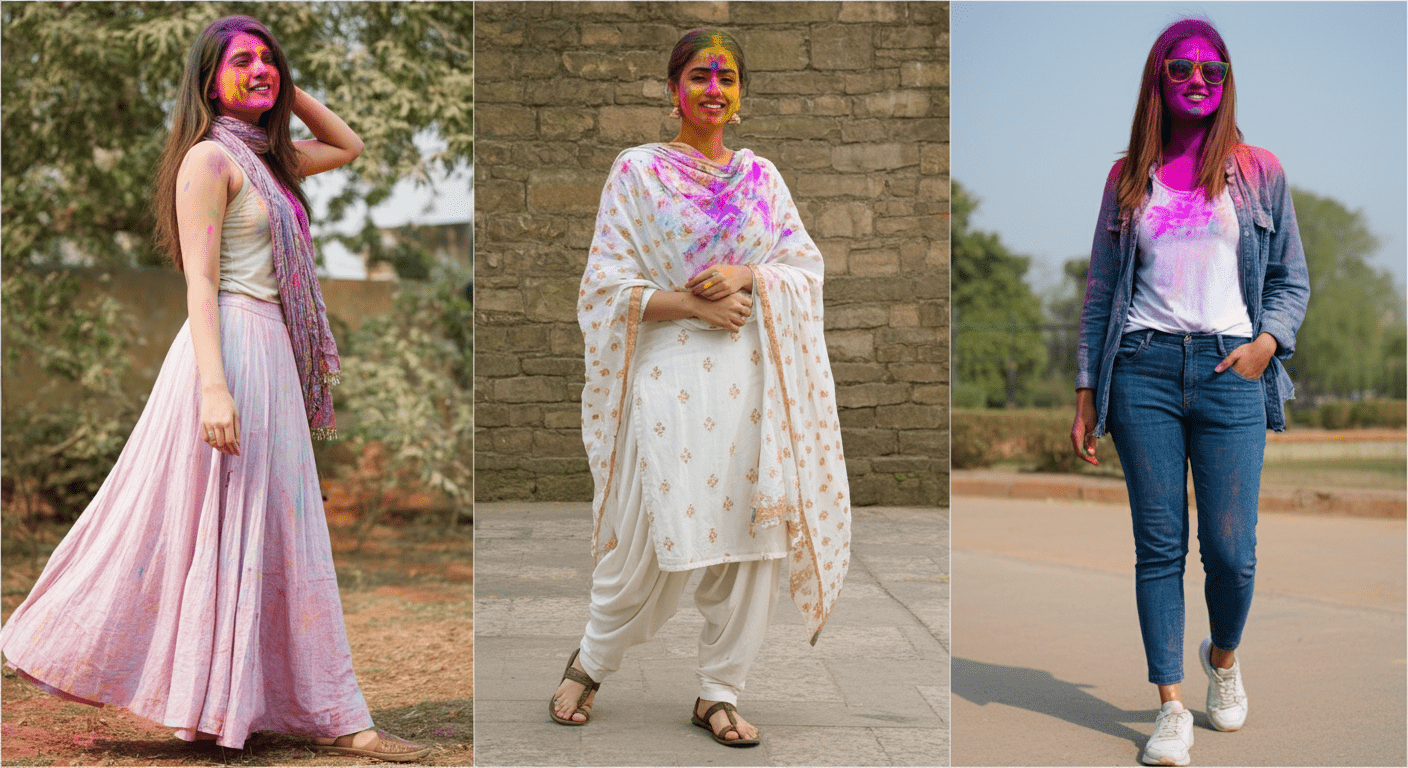 Holi Dress For Women Holi Outfit Ideas For Girls Holi Dress For Women Holi Outfit Ideas For Girls